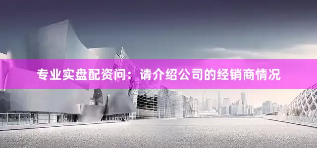 专业实盘配资　　问：请介绍公司的经销商情况